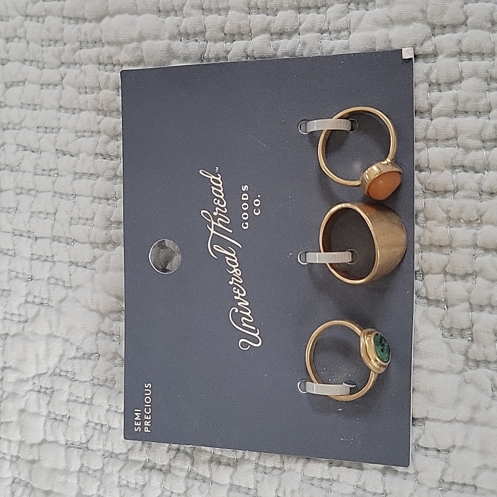 6 universal thread semi precious rings